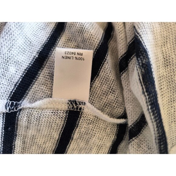 Banana Republic Womens Striped Linen Cardigan Sweater Size L - Picture 6 of 9